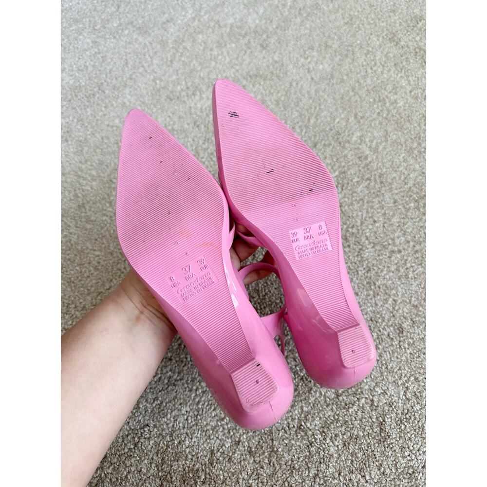 Melissa Plasticodelic Pink Point Toe Jelly Sandal Heels Size 8 - Picture 6 of 8